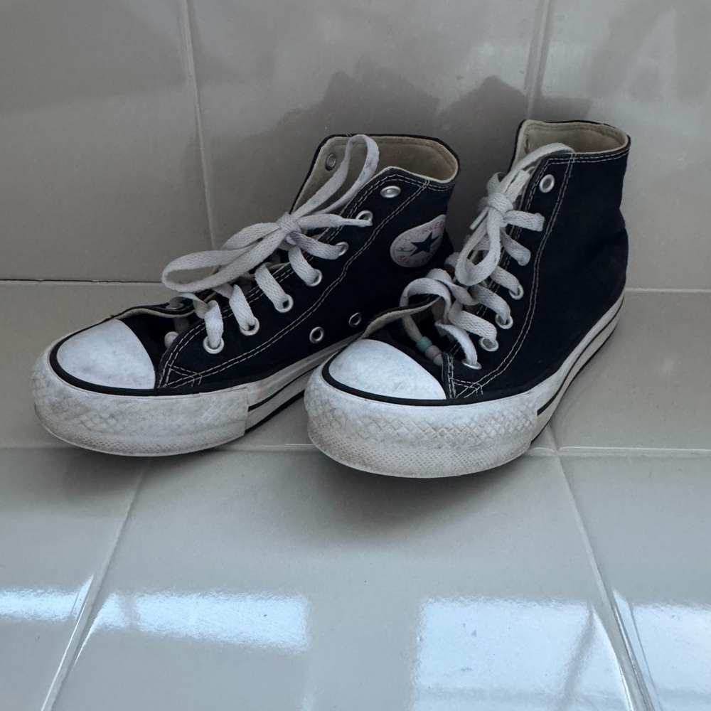 Converse Kids Black and White High-Top Sneakers